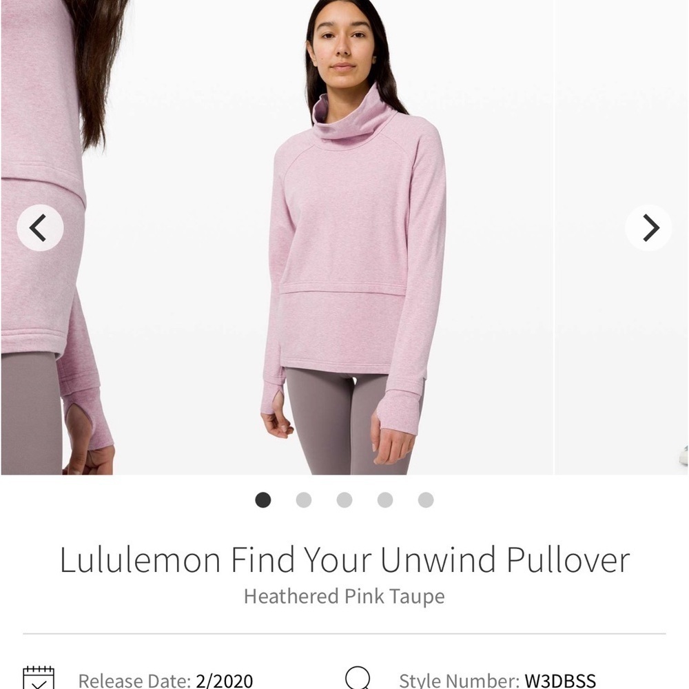 Lululemon Find Your Unwind Pullover Heathered Pink Taupe